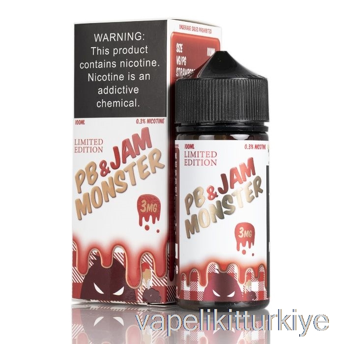 Vape Elektronik Sigara çilek - Pb Ve Reçel Canavarı - 100ml 3mg